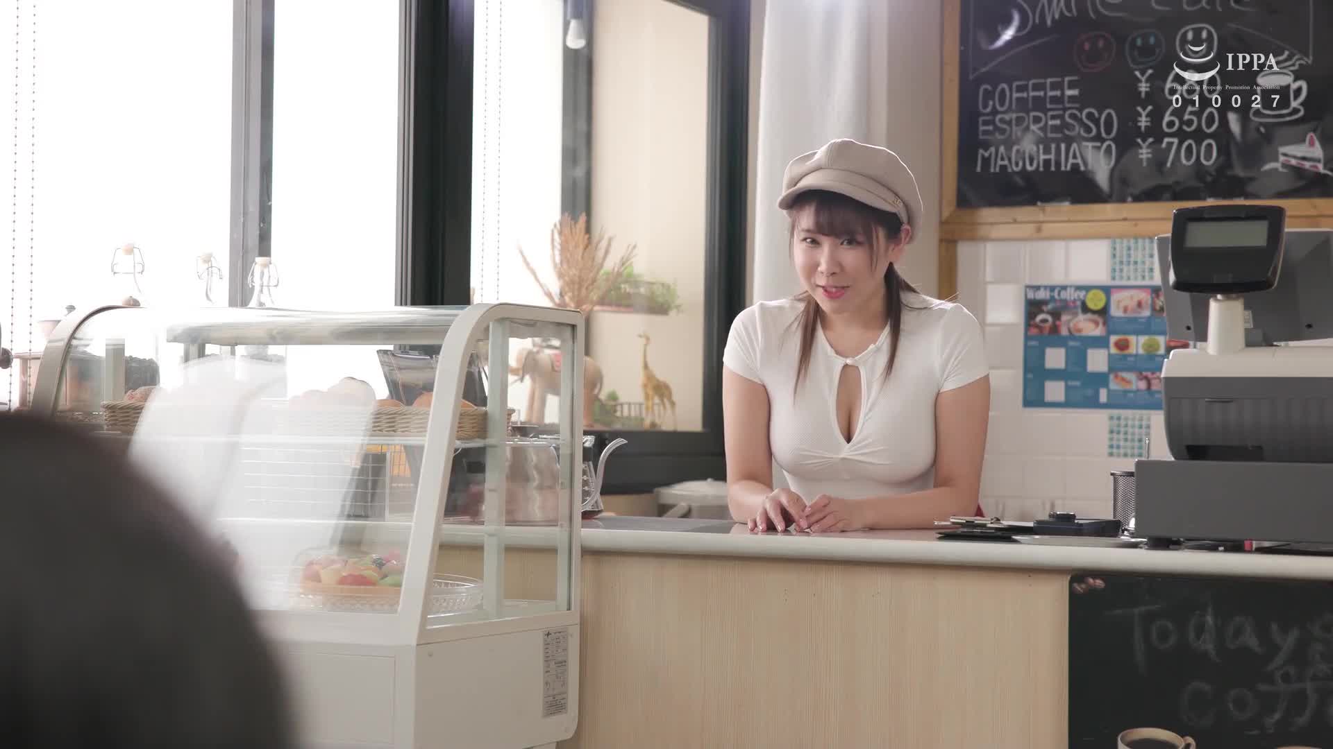 【AKNRフェティシズム】 着衣巨乳 おっぱいが揉めるカフェ 店員が常に透けパイで接客してくれる？ 「もし、よろしければ精子も飲んであげますよ」 カフェ店員 三田サクラ - AV大平台-中文字幕,成人影片,AV,国产,线上看